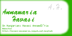 annamaria havasi business card